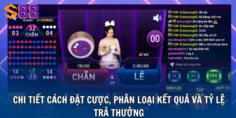 Chi tiết cách đặt cược, phân loại kết quả và tỷ lệ trả thưởng