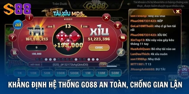 Khẳng định hệ thống Go88 an toàn, chống gian lận