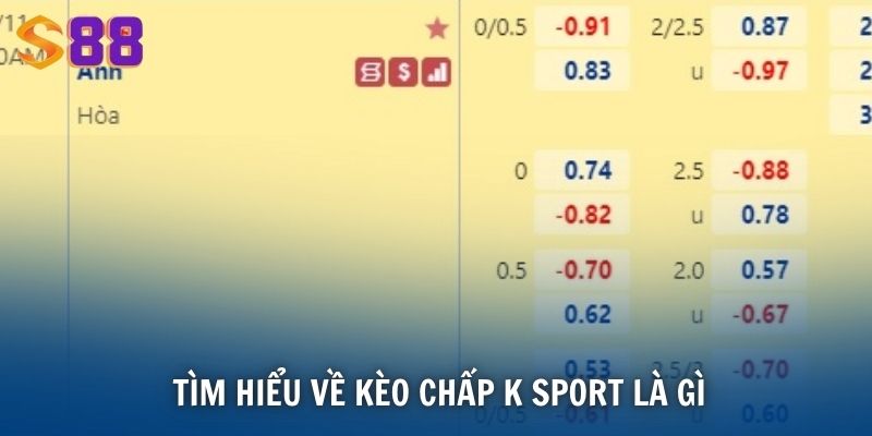 K Sport Thể Thao - Trải Nghiệm Cá Cược Đỉnh Cao Tại S88VIP 2 Tìm hiểu về kèo chấp K Sport là gì